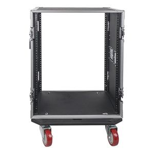Contrachapado reforzado con aluminio de 21 "y esquinas metálicas 14U Space <span class=keywords><strong>PA</strong></span>/DJ Rack Flight Case Road Flight Case - Product Image 2