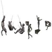Sculpture murale créative en argent, artisanat en résine, ornements pour salon, décoration murale rétro pour restaurant
