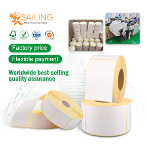 Venta caliente 4X6 pulgadas ventilador logístico pliegue adhesivo 100X150Mm en etiqueta térmica continua para envío - Product Image 5