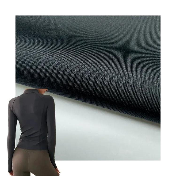 Polyester ammonia double-sided cloth Sportswear Yoga Sport Polyester Spandex Fabric Knitted 4 way Stretch Fabric for clothing