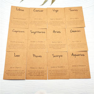 7*9cm constelación signo del zodiaco pulsera tarjetas logotipo personalizado impreso marrón papel Kraft tarjetas hombres mujeres regalo joyería embalaje tarjetas - Product Image 6