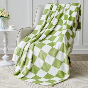 Mantas Súper Suaves <span class=keywords><strong>de</strong></span> Felpa con Estampado Digital a <span class=keywords><strong>Cuadros</strong></span>, Manta Personalizada <span class=keywords><strong>de</strong></span> Franela para Invierno - Product Image 2