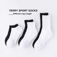 Meia Wholesale Chaussettes de sport unisexes en coton de haute qualité, brodées, style streetwear, avec logo personnalisé, blanches unies, mi-mollet et socquettes
