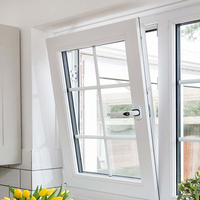 Ventana Americana Abatible y Giratoria de Aluminio con Doble Acristalamiento Low-e para Impactos de Huracanes, Ventanas Abatibles para Casa