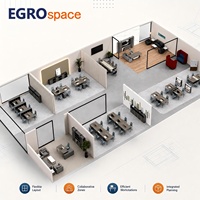 EGROspace Soluzione di Arredamento per Ufficio Personalizzata OEM ODM, Design Modulare per Postazioni di Lavoro e Scrivanie per Coworking