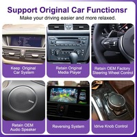 Écran multimédia automobile sans fil CarPlay Android Auto 8,8 pouces pour BMW Série 5 E60/E61 & Série 6 E62/E63 Linux 2006-2011 CCC/CIC
