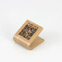 Panneau de menu en bois avec code QR personnalisé présentoir professionnel en bois enseigne de bureau en bois panneau à code QR de bureau
