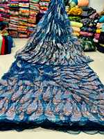 Tissu de filet de séquence de qualité standard pour robe de femmes, disponible au prix de gros auprès d'un fournisseur indien