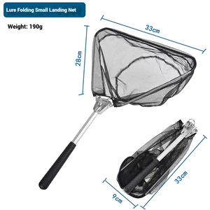 Épuisette de pêche légère pliante | Poignée télescopique en alliage d'aluminium pour une capture facile du poisson - Product Image 2