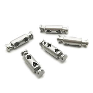 जस्ता मिश्र धातु वसंत 2 छेद धातु कॉर्ड स्टॉपर ड्रॉस्ट्रिंग कॉर्ड लॉक - Product Image 3