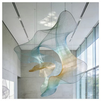 Grande sculpture d'art architectural sur mesure pour l'aménagement intérieur, statue métallique professionnelle pour hôtels de luxe et bureaux
