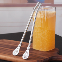 Pailles en métal Kitchen Mate, acier inoxydable 304, paille à boire avec filtre, pour thé aux fleurs, café