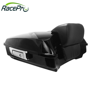 King Tour Pak Top Box Motorcycle Tail Boxes Case with Backrest Locks for Harley Davidson Touring 2014-2019