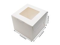 Cajas de Cartón Kraft Blanco Ecológicas Personalizadas al por Mayor para Pasteles, con Ventana Transparente y Acabado Laminado Mate