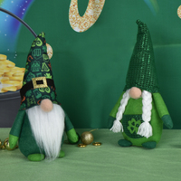 St.Patrick's Day Gnome Party Favor Poupées en peluche Saint Patrick's Day Décorations irlandaises Homme Green Leaf Festival Ornement