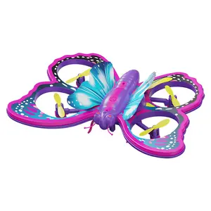New Products Butterfly Toy V40 Quadcopter Remote Control Aircraft Fighter Glider With Colored Lights Foam Uav Toy Airplane