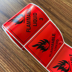 FUDA thương hiệu hàng nguy hiểm Nhãn 100mm x 100mm 250 Nhãn/cuộn dính Sticker giấy không thấm nước - Product Image 1