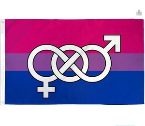 Bandera de Orgullo Bisexual, <span class=keywords><strong>Corazones</strong></span> No Son Partes, Arcoíris, Esperanza, Paz, Bandera de Orgullo Gay, 3x5 pies, Tela de Poliéster, Bandera Personalizada - Product Image 2