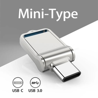 Mini Memoria USB 3.0 Tipo-C OTG Metálica, Nueva, 8GB, 16GB, 32GB, 8GB, 128GB, 256GB, 512GB, Tarjeta Flash Tipo-C, Pendrive