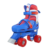 Patins à roulettes doubles réglables HEAD 54 mm en PU pour enfants, avec protection en PVC et roues lumineuses, 4 roues réglables