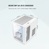Boîtier Mini ATX en promotion, ordinateur de bureau gaming de haute qualité avec ventilateurs de refroidissement RGB LED pour PC gamer et serveur