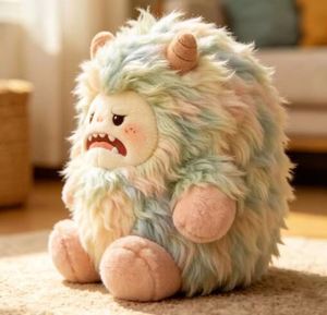 Juguete de Peluche Personalizado al por Mayor de Monstruo Triste con Cuernos, Muñeco de Peluche de Alta Calidad, OEM ODM con Certificación CE EN71 - Product Image 3