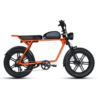 Vélo de montagne électrique avec cadre en acier, freins à disque hydrauliques, moteur à moyeu sans balais, pneus larges