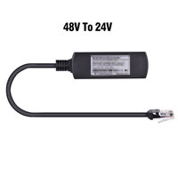Convertisseur PoE PLUS RJ 100-240VAC vers 24V 1A à sortie unique IEEE802.3at 10/100Mbps