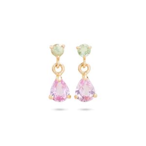 <span class=keywords><strong>Orecchini</strong></span> Pendenti Piccoli e Carini <span class=keywords><strong>in</strong></span> Argento Sterling 925 Placcato <span class=keywords><strong>Oro</strong></span> Vermeil con Zirconia Cubica Geometrica Gialla e Rosa - Product Image 5