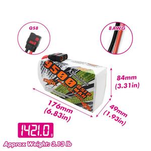 Batteria Lipo CNHL 9500mAh 29.6V 8S 90C con Connettore QS8 per Modelli RC FPV UAV da Corsa, Aerei da Competizione ad Alte Prestazioni - Product Image 4