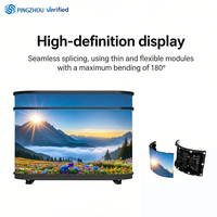 Écran LED en forme de U pour comptoir de réception, écran P2.5 haute définition, comptoir de réception DJ, écran ovale LED flexible pour intérieur, écran de comptoir