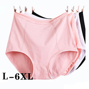 Culottes <span class=keywords><strong>Grande</strong></span> <span class=keywords><strong>Taille</strong></span> Élastiques Douces XL-6XL, Sous-Vêtements Féminins Respirants et Sexy à <span class=keywords><strong>Taille</strong></span> Haute en Coton - Product Image 1