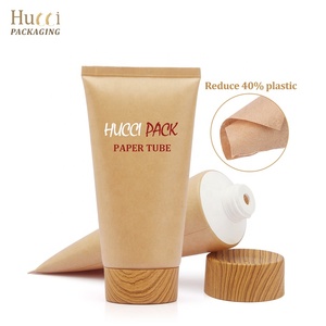 150ml 200ml 250ml çevre dostu su geçirmez boş Kraft kağıt yumuşak tüp ambalaj kozmetik sıkılabilir tüp el kremi için - Product Image 2