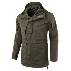 Manteau d'entraînement imperméable de camping de chasse en plein air <span class=keywords><strong>kaki</strong></span> <span class=keywords><strong>Veste</strong></span> coupe-vent tactique pour hommes - Product Image 5