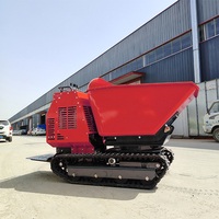 Mini-dumper sur chenilles, petit chargeur sur chenilles en caoutchouc, camion de transport, mini-dumper sur chenilles rotatif, capacité de levage 1200 kg avec moteur CE EPA