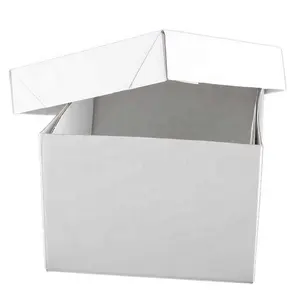 Custom White Cardboard Cake Box Plain Paper Bakery Packaging for Food Recyclable with Matt Lamination and Embossing Features