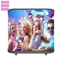Poste de DJ portable avec façade, support de table, écran LED vidéo et écran d'affichage pour boîte de nuit et soirée