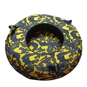 Heavy Duty Winter Inflatable Slides Foam Snow Tube Sled Rubber Bottom Ski Ring For Adults And Kids