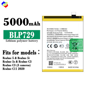 5000มิลลิแอมป์ชั่วโมง BLP729 <span class=keywords><strong>Realme</strong></span> 5/C3/5i/<span class=keywords><strong>C11</strong></span>/5วินาที<span class=keywords><strong>แบ</strong></span><span class=keywords><strong>ต</strong></span>เตอรี่โทรศัพท์มือถือสำหรับ Reamle C3<span class=keywords><strong>แบ</strong></span><span class=keywords><strong>ต</strong></span>เตอรี่ - Product Image 2