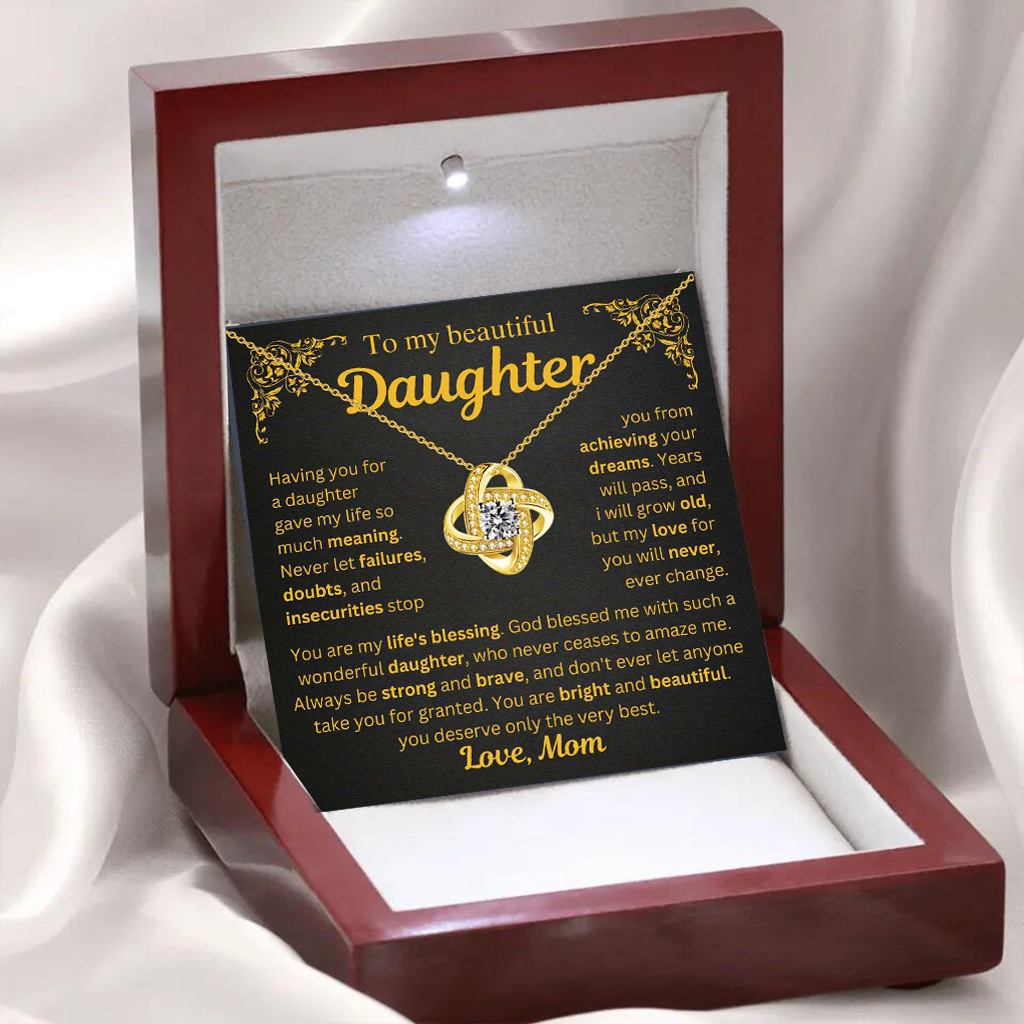 Necklace (gold) + D card light box