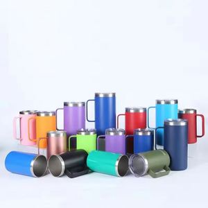 Gobelet à café isotherme personnalisé avec logo imprimé, 24 oz, avec poignée, double paroi, cadeau d'entreprise, tasse en métal sous vide - Product Image 2