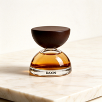 Flacon de parfum en verre vide de 30 ml et 100 ml avec bouchon en bois et pulvérisateur à fine brume, atomiseur de 15 mm, flacon en verre demi-ovale en stock