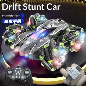Voiture électrique télécommandée 2,4 GHz pour cascades et drift, avec musique et lumières, double face, quatre roues motrices, haute vitesse, portée 20 m - Cadeau pour garçon - Product Image 2