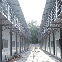 Villa modulaire carrée en acier à faible coût avec boutique intégrée