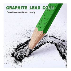 <b>Carpenter</b> Flat Pencil with Printed Ruler Wood Graphite Construction Pencils for Woodworking Marking <b>Tool</b> - Product Image 4