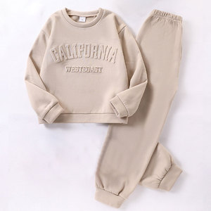 Set di Abbigliamento Invernale per Bambini all'Ingrosso, Felpa con Collo Tondo e Jogger con Ricamo 3D, Completo 2 Pezzi per Bambine - Product Image 4