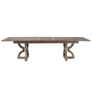 MRS Wood-mesa de comedor Retro tallada en madera maciza de roble, conjunto de 8 plazas, lujosa y rústica, rectangular