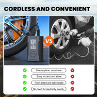 Compresseur d'air pour gonflage de pneus |   Pompe à pneus numérique portable 150 PSI avec lumière LED, batterie externe et accessoires multiples pour voiture
