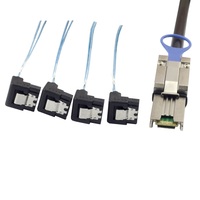 Câble SFF-8088 vers 4 SATA Mini SAS externe 26 broches 6 Gbit/s 0,8 m pour stockage en rack de serveur