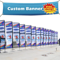 Banderole en tissu personnalisé à Sublimation, rouleau de drapeau, écran en soie, impression vinyle PVC Flex, publicité d'anniversaire, vente en gros